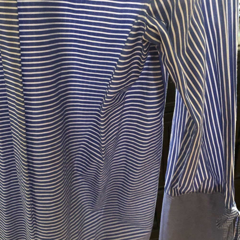 Ann Taylor blue striped blouse